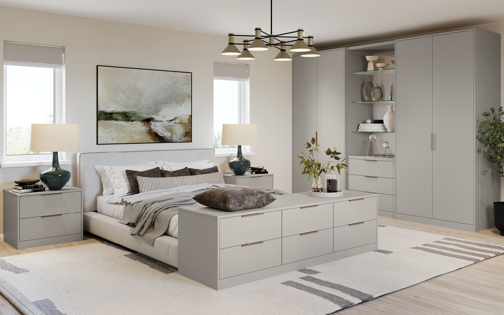 Modern fitted bedroom furniture by Crown Imperial