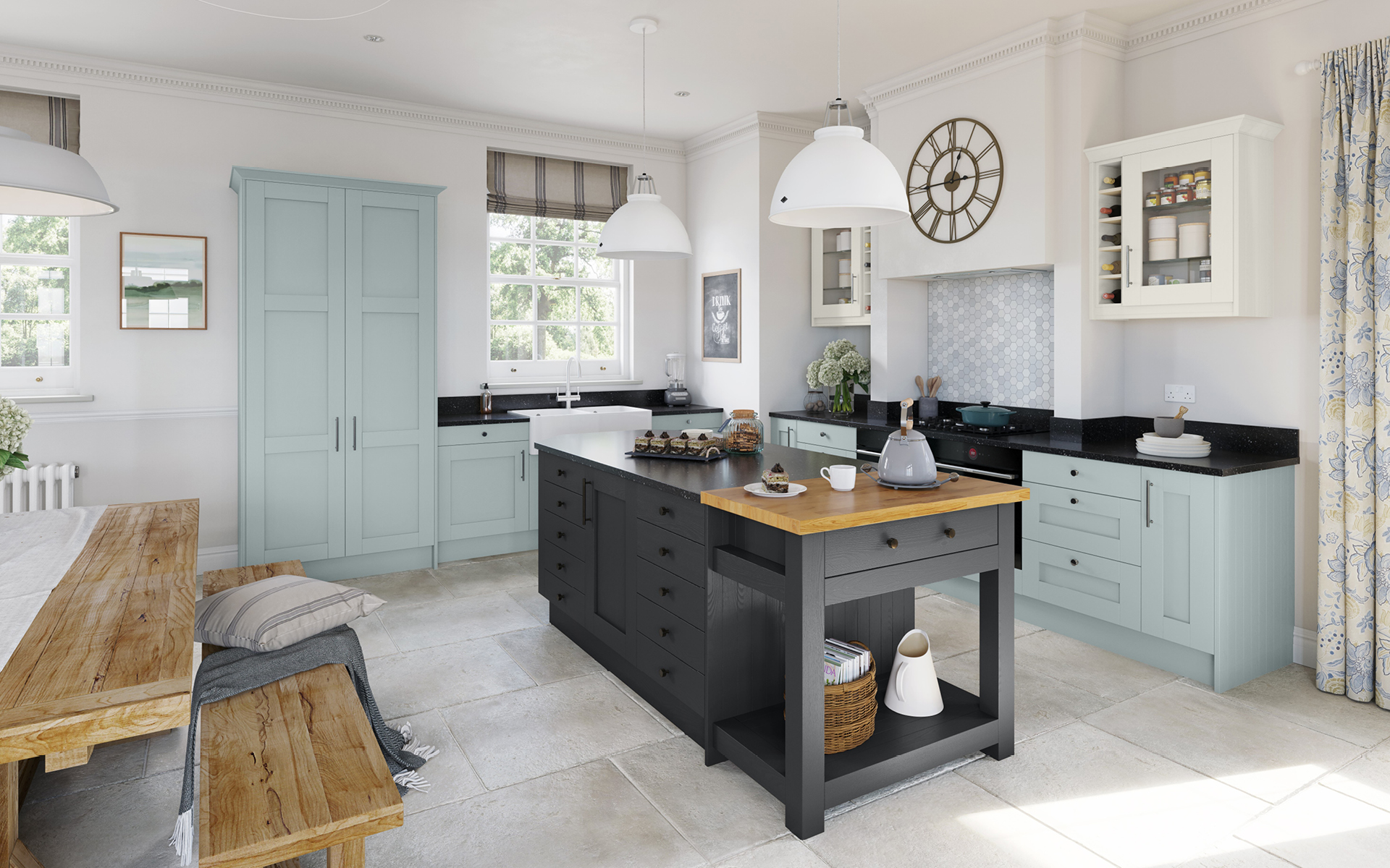 Traditional painted Shaker kitchen by Crown Imperial